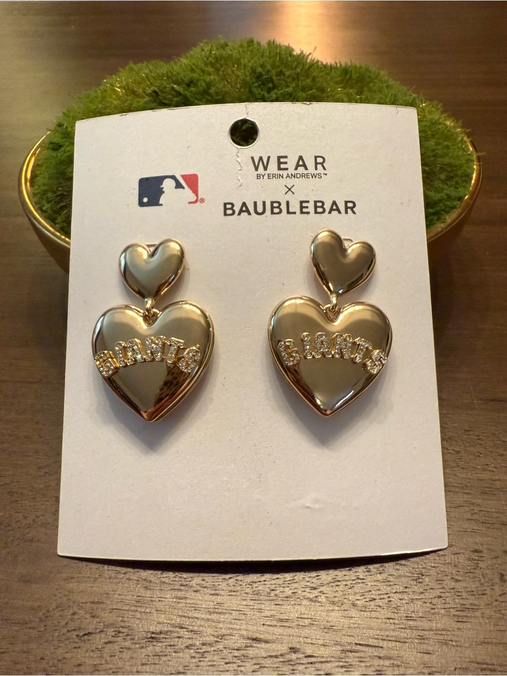BaubleBar x MLB Gold Heart Drop Earrings by Erin Andrews - Gold